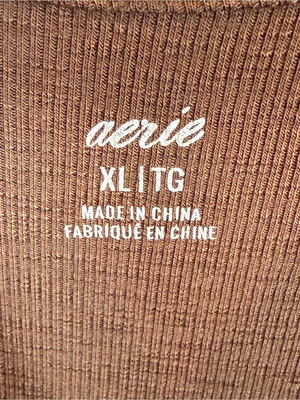 NWT Aerie Ribbed Cami Maxi Dress XL Brown Chocolate Spaghetti Strap Long Slip - Picture 2 of 8